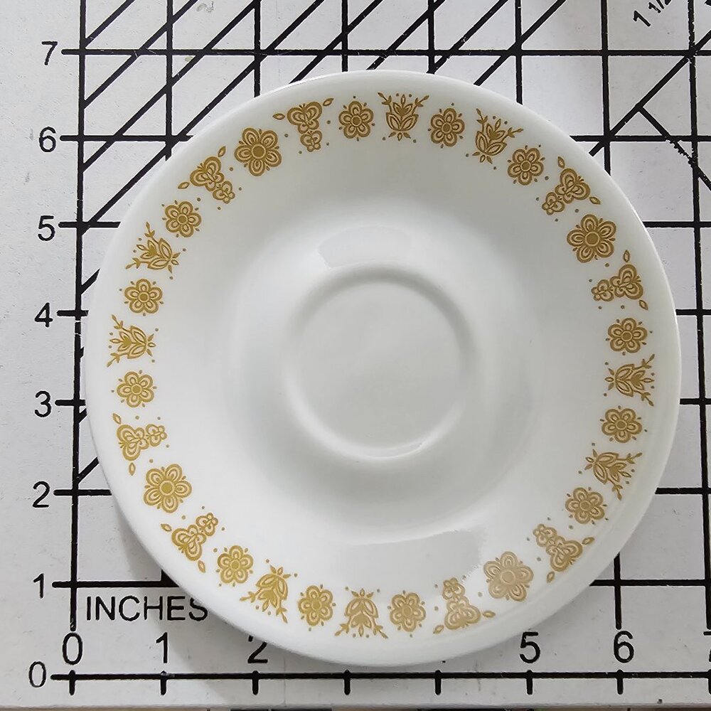 Vintage 1970 Butterfly Gold (Corelle) by Corning/ Pyrex saucer